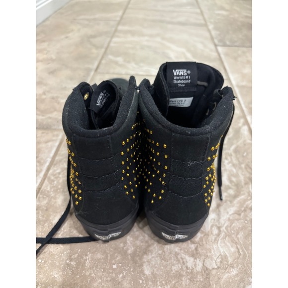 Vans Sk8 Hi Platform Studded Black Women's Sneakers Platform Size 8.5 - Picture 12 of 13